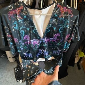 NWT Blackmilk Colorful Celestial Crop Top